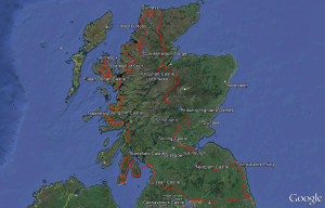 Reiseroute Schottland